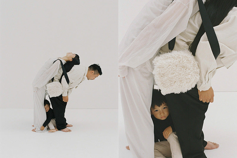 HONEYCOMB BAG SHAGGY WHITE