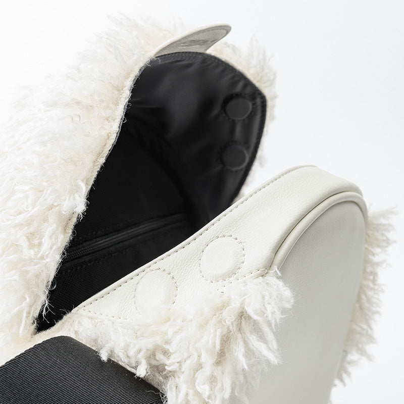 HONEYCOMB BAG SHAGGY WHITE