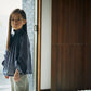 blouses 3 shirring navy 100-120cm
