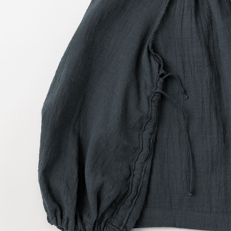 blouses 3 shirring navy
