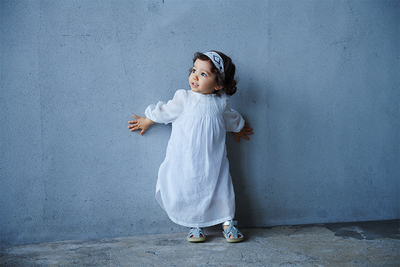 dress 1 shirring white