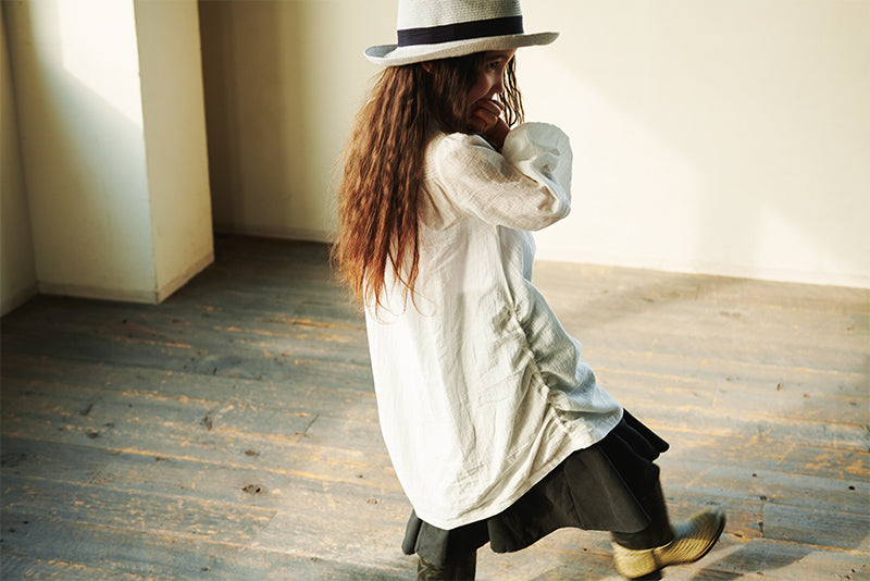 dress 1 shirring white 100-120cm