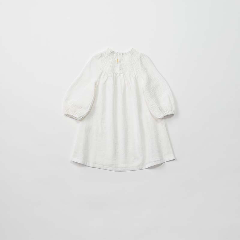 dress 1 shirring white