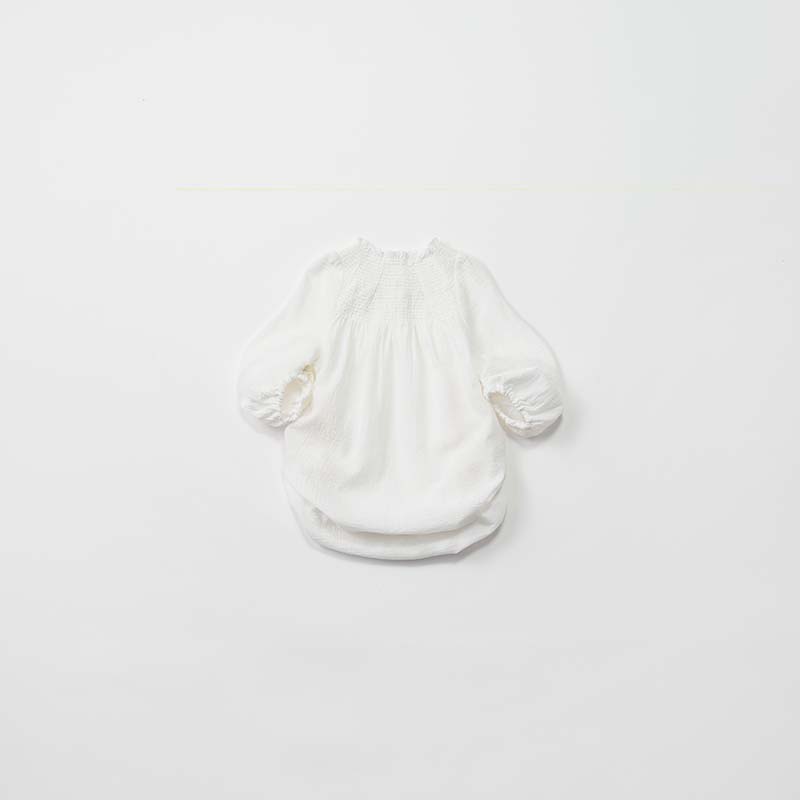 dress 1 shirring white