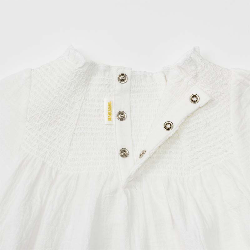 dress 1 shirring white