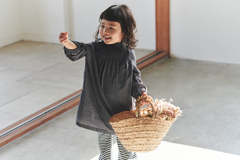 dress 3 shirring navy