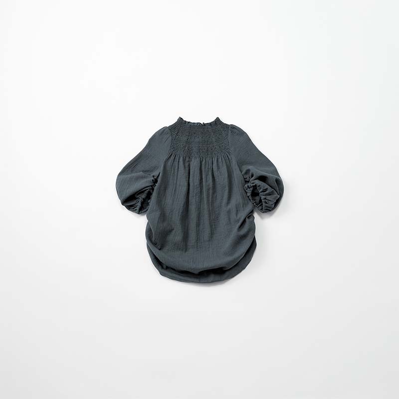 dress 3 shirring navy