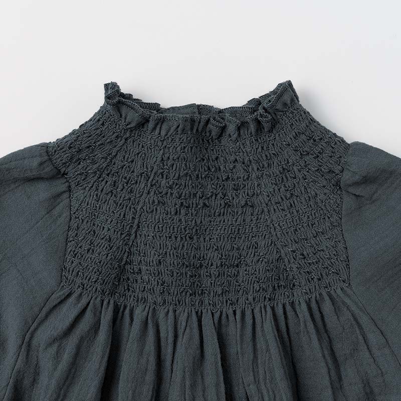dress 3 shirring navy