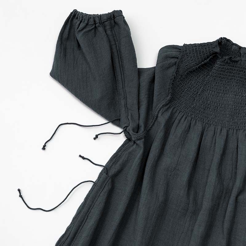 dress 3 shirring navy