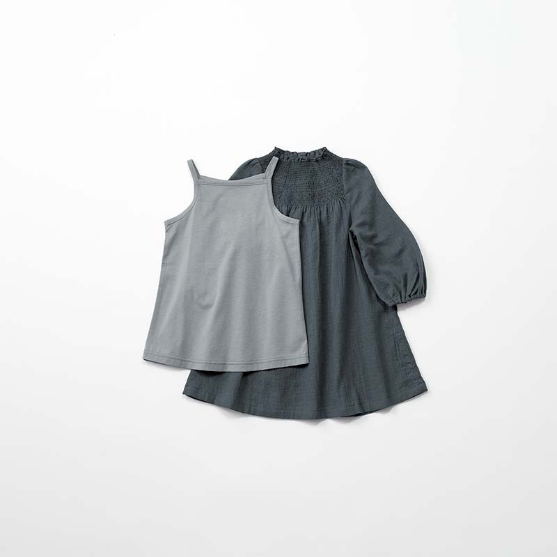 dress 3 shirring navy