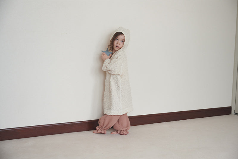 hooded bathrobe 1 ivory